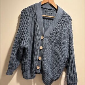 Babaa Blue Knit Cardigan